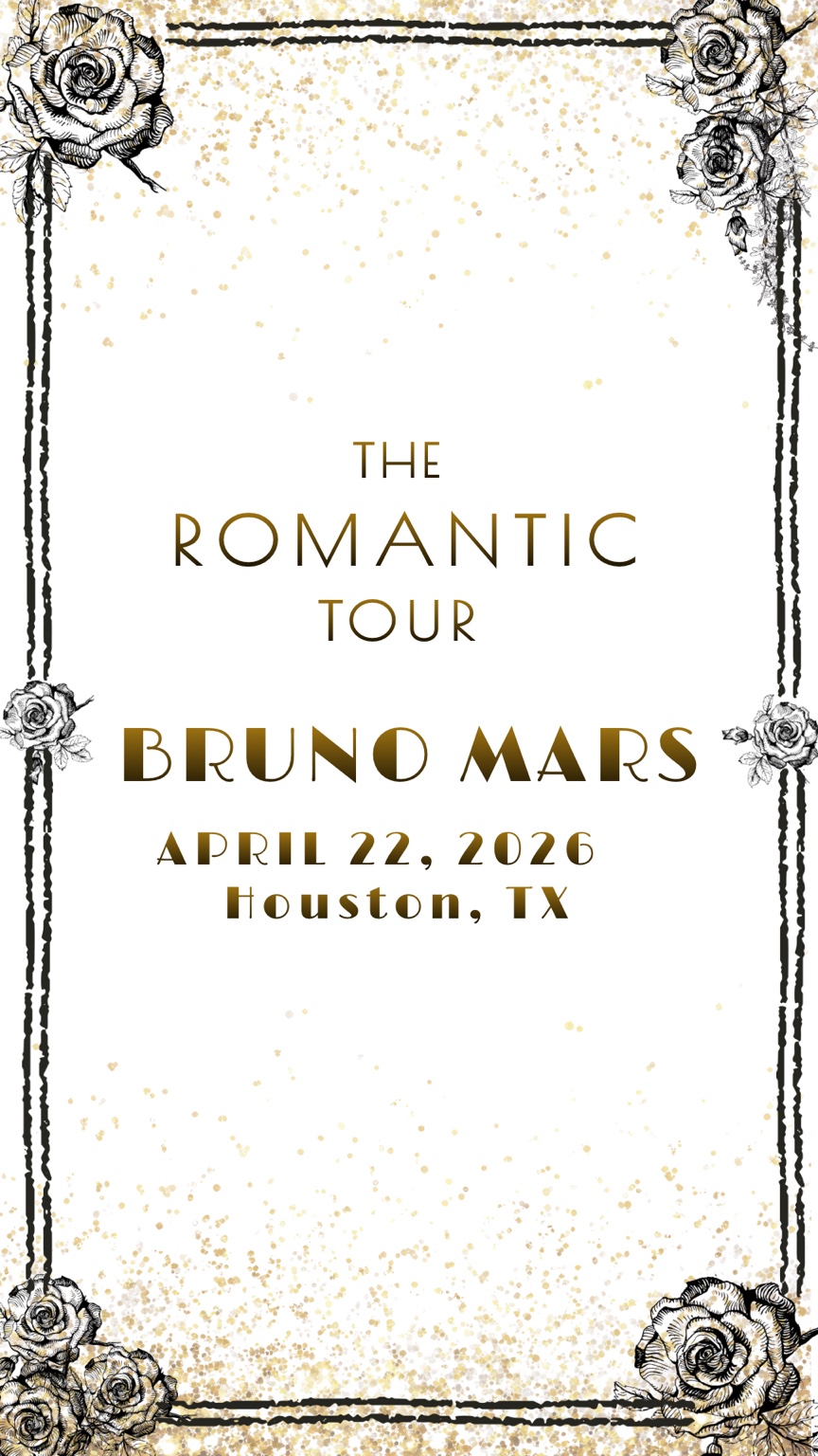Custom Bruno Mars event home screen