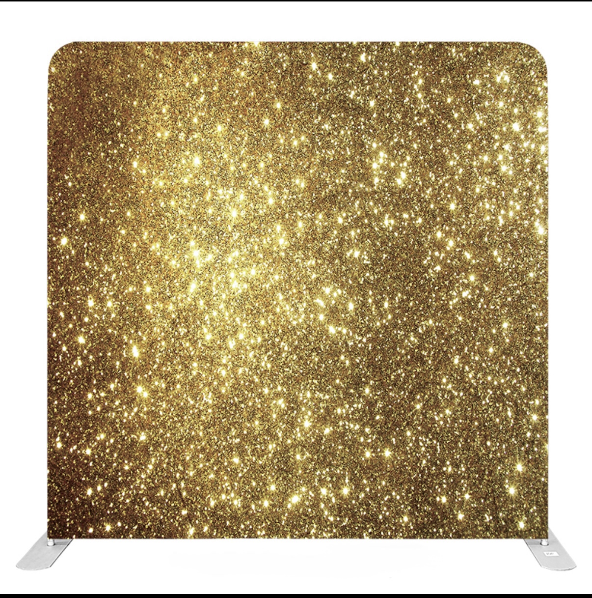 Gold sequin tension backdrop